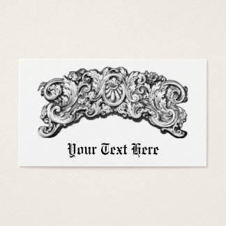 Antiek decoratieve bloemen visitekaartjes