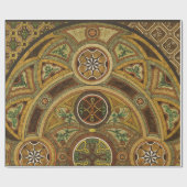 Antiek decoratieve houten print cadeaupapier (Vlak)