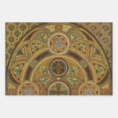 Antiek decoratieve houten print inpakpapier vel (Voorkant)