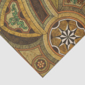 Antiek decoratieve houten print tissuepapier (Detail)