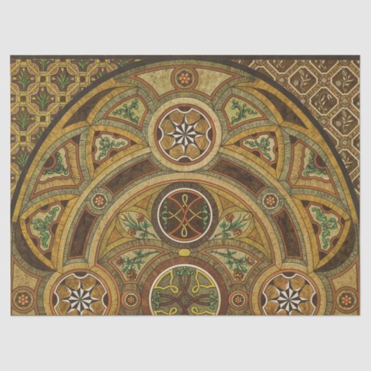 Antiek decoratieve houten print tissuepapier (Voorkant)