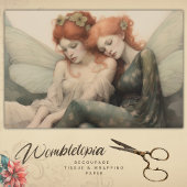 Antiek decoupage dromen, tijdloze fee elegantie tissuepapier