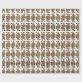 Antiek dek van kaarten cadeaupapier (Vlak)