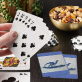 Antiek Delft Blue Tegel - Groot in de Gras Pokerkaarten (Insitu)