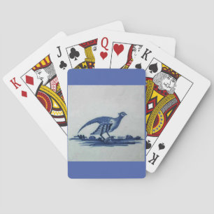 Antiek Delft Blue Tegel - Groot in de Gras Pokerkaarten