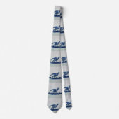 Antiek Delft Blue Tegel - Groot in de Gras Stropdas (Voorkant)