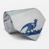 Antiek Delft Blue Tegel - Groot in de Gras Stropdas (Opgerold)