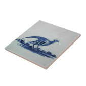 Antiek Delft Blue Tegel - Groot in de Gras Tegeltje (Zijkant)