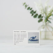 Antiek Delft Blue Tegel - Groot in de Gras Visitekaartje (Staand voorkant)