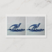 Antiek Delft Blue Tegel - Groot in de Gras Visitekaartje (Achterkant)