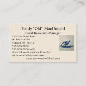 Antiek Delft Blue Tegel - Groot in de Gras Visitekaartje (Achterkant)