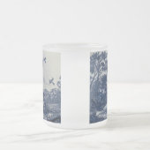 Antiek Delft Blue Tegel - Rundvee en vogels Matglas Koffiemok (Center)