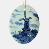  Antiek delft Blue-tegel - windmolen Keramisch Ornament (Rechts)