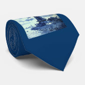 Antiek delft Blue-tegel - windmolen Stropdas (Opgerold)