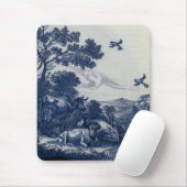 Antiek delft Blue Tile - Rundvee en vogels Muismat (Met muis)
