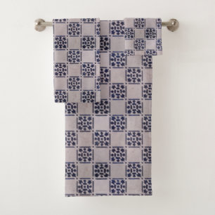 Antiek Delfts Tegel Blauw: Classic Dutch Art Patte Bad Handdoek