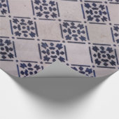 Antiek Delfts Tegel Blauw: Classic Dutch Art Patte Cadeaupapier (Hoek)