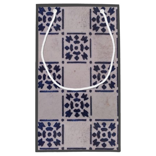 Antiek Delfts Tegel Blauw: Classic Dutch Art Patte Klein Cadeauzakje (Achterkant)