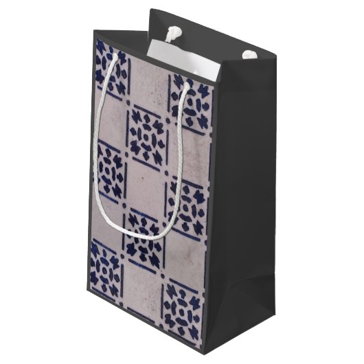 Antiek Delfts Tegel Blauw: Classic Dutch Art Patte Klein Cadeauzakje (Achterkant Gekanteld)