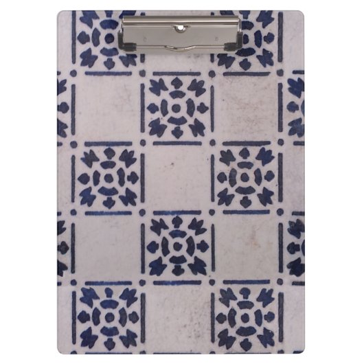 Antiek Delfts Tegel Blauw: Classic Dutch Art Patte Klembord (Voorkant)