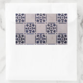 Antiek Delfts Tegel Blauw: Classic Dutch Art Patte Rechthoekige Sticker (Tas)