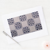 Antiek Delfts Tegel Blauw: Classic Dutch Art Patte Rechthoekige Sticker (Envelop)