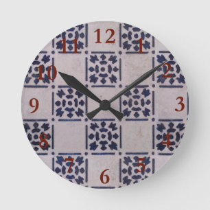 Antiek Delfts Tegel Blauw: Classic Dutch Art Patte Ronde Klok