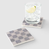 Antiek Delfts Tegel Blauw: Classic Dutch Art Patte Stenen Onderzetter (Zijkant)