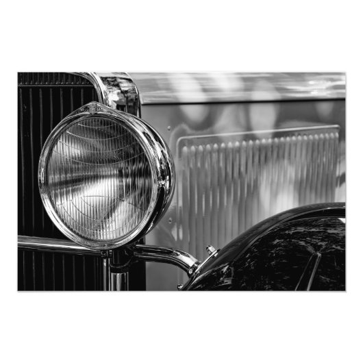 Antiek detail - in zwart-wit foto afdruk (Voorkant)