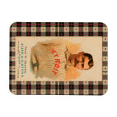 Antiek Detroit Baseball Player Poster Magneet (Horizontaal)