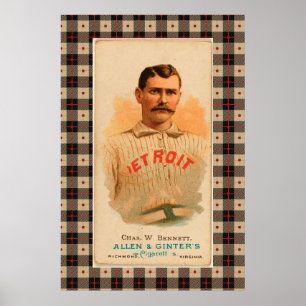 Antiek Detroit Baseball Poster