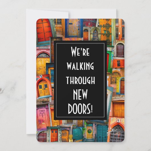 Antiek Deuren Housewarming Party Kaart (Achterkant)