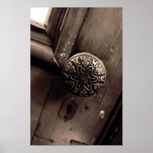 Antiek deurknop poster