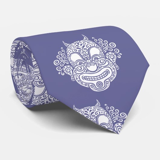 Antiek Devil Clown Stropdas (Opgerold)