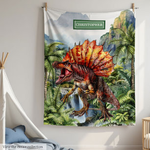 Antiek Dinosaurus Gepersonaliseerde Kinderverjaard Fleece Deken