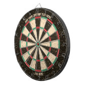 Antiek Distressed Dartboard met aangepaste tekst Dartbord (Voorkant Rechts)