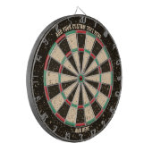 Antiek Distressed Dartboard met aangepaste tekst Dartbord (Voorkant Links)