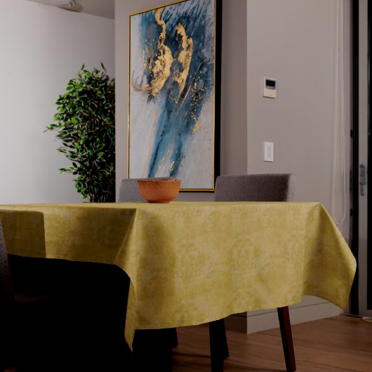 Antiek Distressed Gold Damask Pattern Tafelkleed
