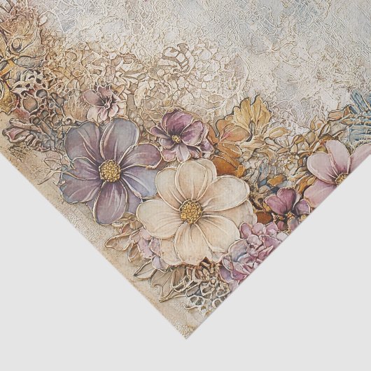 Antiek Distressed Lace gepersonaliseerde decoupage Tissuepapier (Detail)