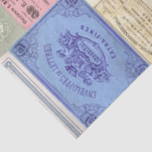 Antiek documentpapier Ephemera Tissuepapier (Detail)