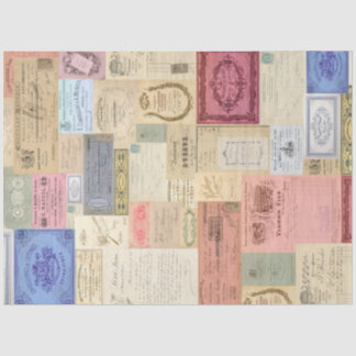 Antiek documentpapier Ephemera Tissuepapier