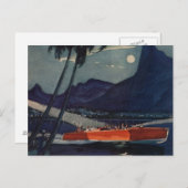 Antiek Dodge Motor Boat Lycoming Zee Briefkaart (Voorkant / Achterkant)