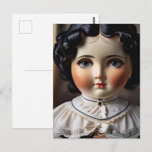  Antiek Doll Briefkaart - Nostalgische charme (Voorkant / Achterkant)