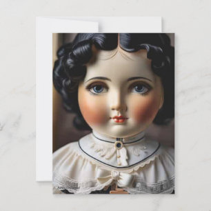 Antiek Doll Briefkaart - Nostalgische charme