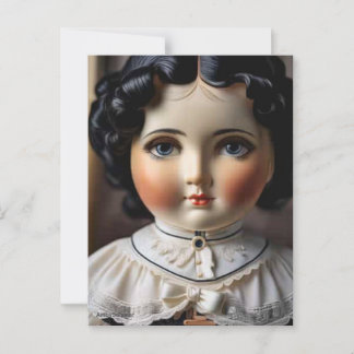 Antiek Doll Briefkaart - Nostalgische charme