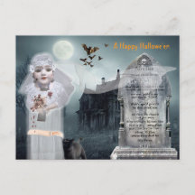 Antiek Doll Ghost Bride Briefkaart