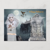 Antiek Doll Ghost Bride Briefkaart (Voorkant)