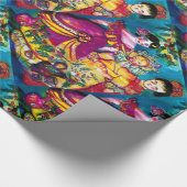 Antiek DOLLAR EN CHRISTMAS-ORNAMENS Cadeaupapier (Hoek)