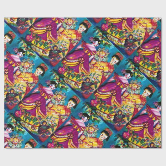 Antiek DOLLAR EN CHRISTMAS-ORNAMENS Cadeaupapier (Vlak)