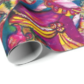 Antiek DOLLAR EN CHRISTMAS-ORNAMENS Cadeaupapier (Rol Hoek)